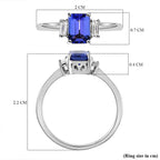 RHAPSODY 950 Platinum AAAA Tanzanite and Diamond (VS-E-F) Ring 1.29 Ct