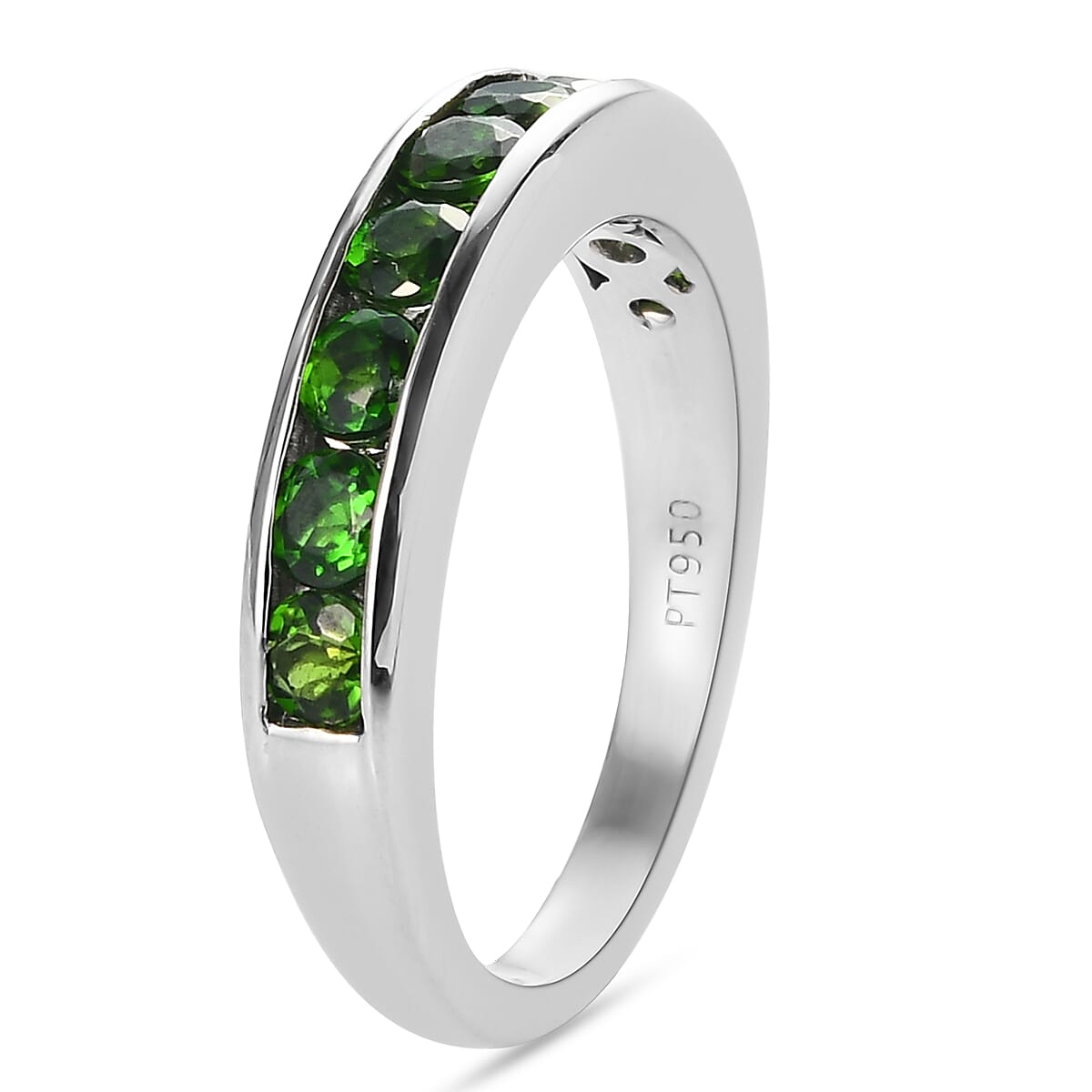 RHAPSODY 1.15 Ct  Diopside Half Eternity Band Ring in 950 Platinum 5 Grams 3477535 4