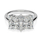 RHAPSODY - 950 Platinum IGI Certified (VS-E-F) Natural White Diamond Boat Ring 2.00 Ct.