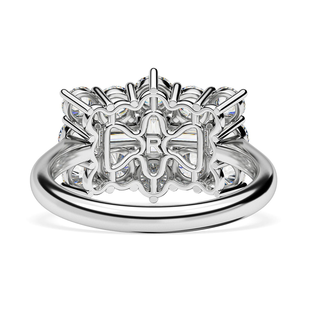 RHAPSODY - 950 Platinum IGI Certified (VS-E-F) Natural White Diamond Boat Ring 2.00 Ct.