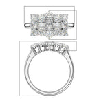 RHAPSODY - 950 Platinum IGI Certified (VS-E-F) Natural White Diamond Boat Ring 2.00 Ct.