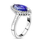 RHAPSODY 950 Platinum AAAA Tanzanite and Diamond (VS-E-F) Ring 2.37 Ct, Platinum Wt. 6.50 Gms Size T (Resize to Q,R,S,U,V,W)