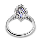 RHAPSODY 950 Platinum AAAA Tanzanite and Diamond (VS-E-F) Ring 2.37 Ct, Platinum Wt. 6.50 Gms Size T (Resize to Q,R,S,U,V,W)