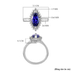 RHAPSODY 950 Platinum AAAA Tanzanite and Diamond (VS-E-F) Ring 2.37 Ct, Platinum Wt. 6.50 Gms Size T (Resize to Q,R,S,U,V,W)