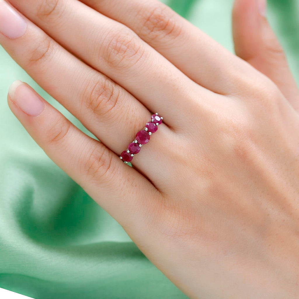 950 Platinum AAAA Ruby and Diamond (VS) Ring 2.37 Ct, Platinum Wt. 5.04 Gms.