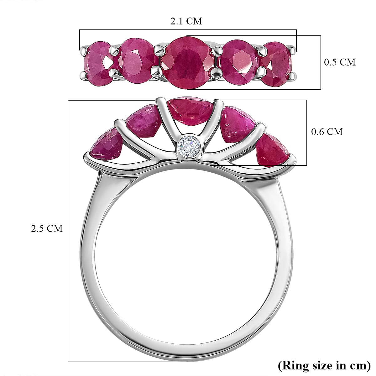 950 Platinum AAAA Ruby and Diamond (VS) Ring 7197080 11