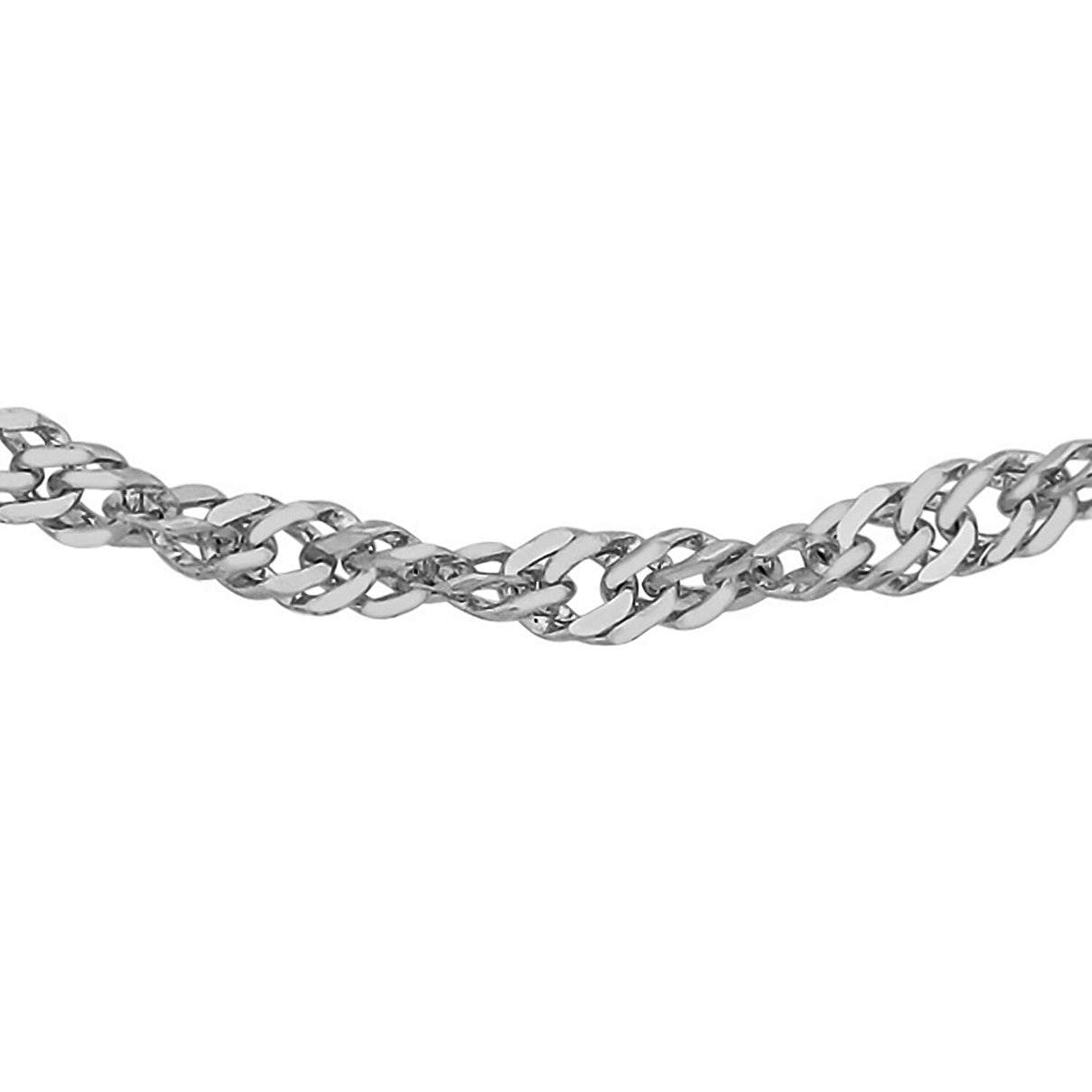 RHAPSODY 950 Platinum 1.3mm Twist Curb Chain 18 Inch with Supreme Finish 7167667 0