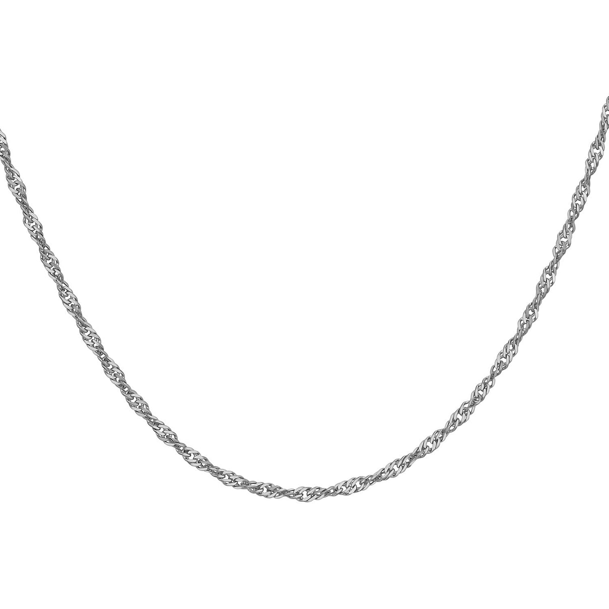 RHAPSODY 950 Platinum 1.3mm Twist Curb Chain 18 Inch with Supreme Finish 7167667 1
