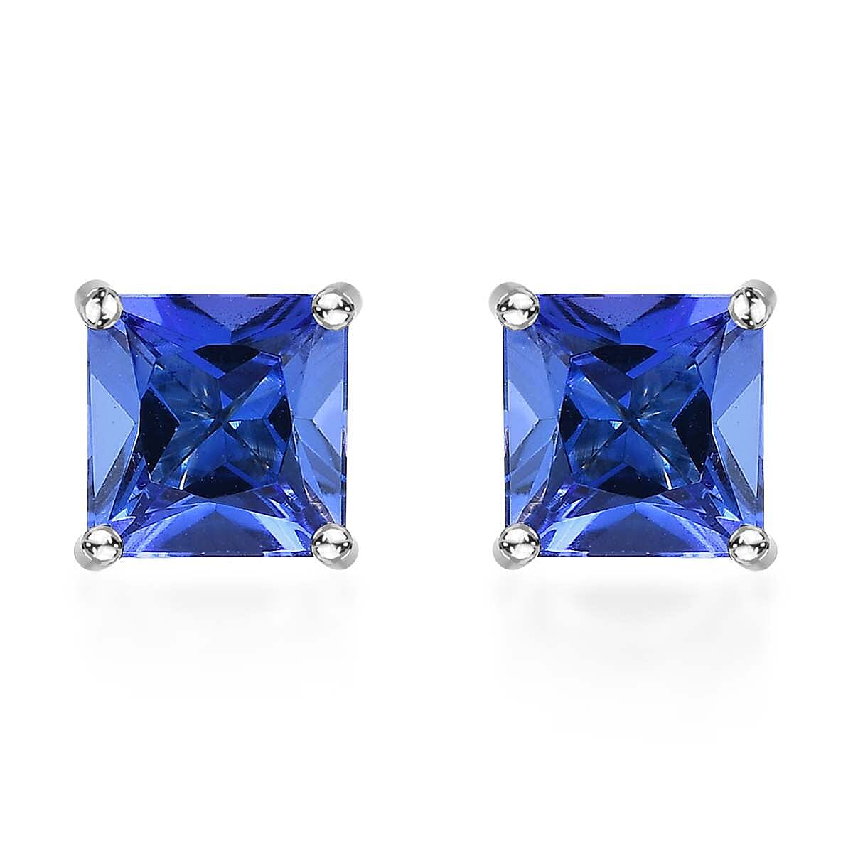 RHAPSODY 2.42 Ct. AAAA Tanzanite Solitaire Earrings in 950 Platinum 8963225 0