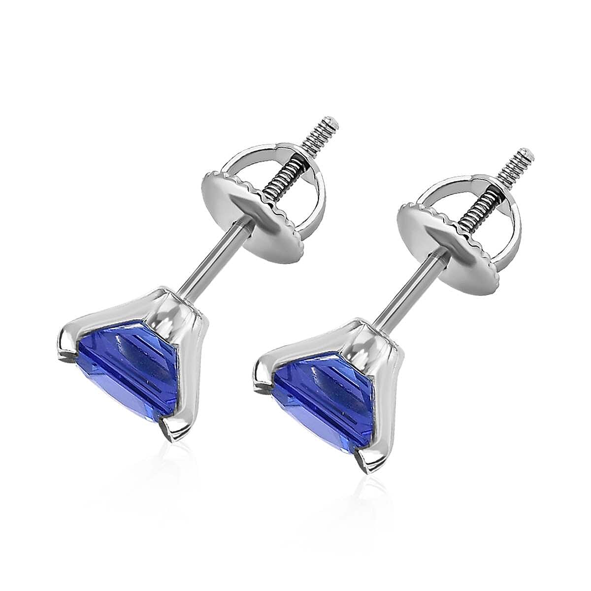 RHAPSODY 2.42 Ct. AAAA Tanzanite Solitaire Earrings in 950 Platinum 8963225 4