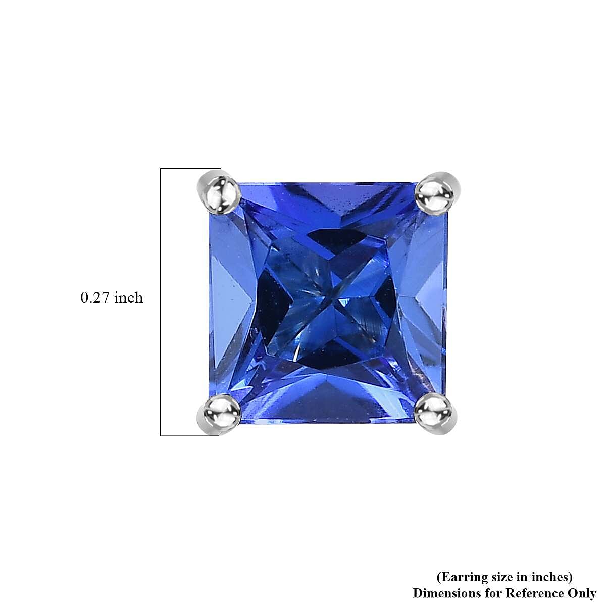 RHAPSODY 2.42 Ct. AAAA Tanzanite Solitaire Earrings in 950 Platinum 8963225 5