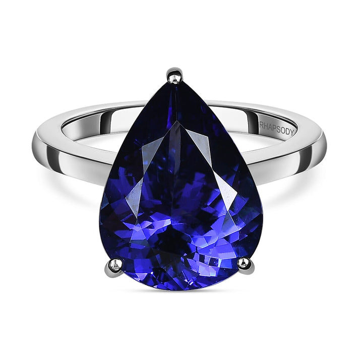 RHAPSODY 950 Platinum AAAA Tanzanite Solitaire Engagement Ring 5.24 Ct 7156672 2