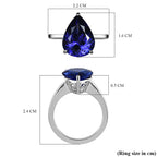 RHAPSODY 950 Platinum AAAA Tanzanite Solitaire Ring 5.24 Ct, Platinum Wt. 6.45 Gms.