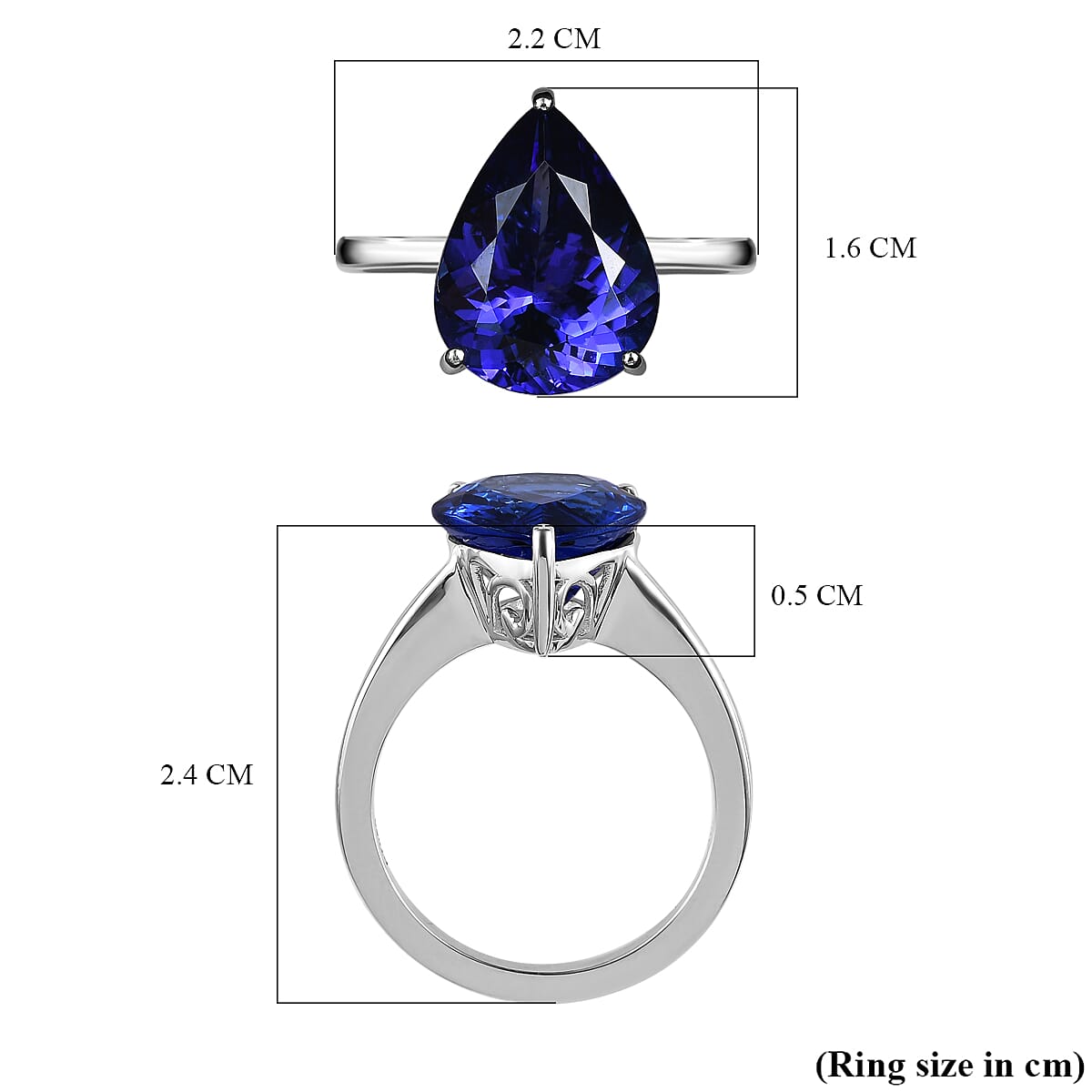 RHAPSODY 950 Platinum AAAA Tanzanite Solitaire Engagement Ring 5.24 Ct 7156672 12
