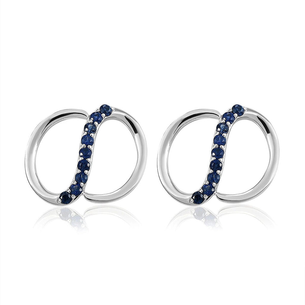 RHAPSODY 950 Platinum AAAA Blue Ceylon Sapphire Earrings. Platinum Wt 4.00 Gms
