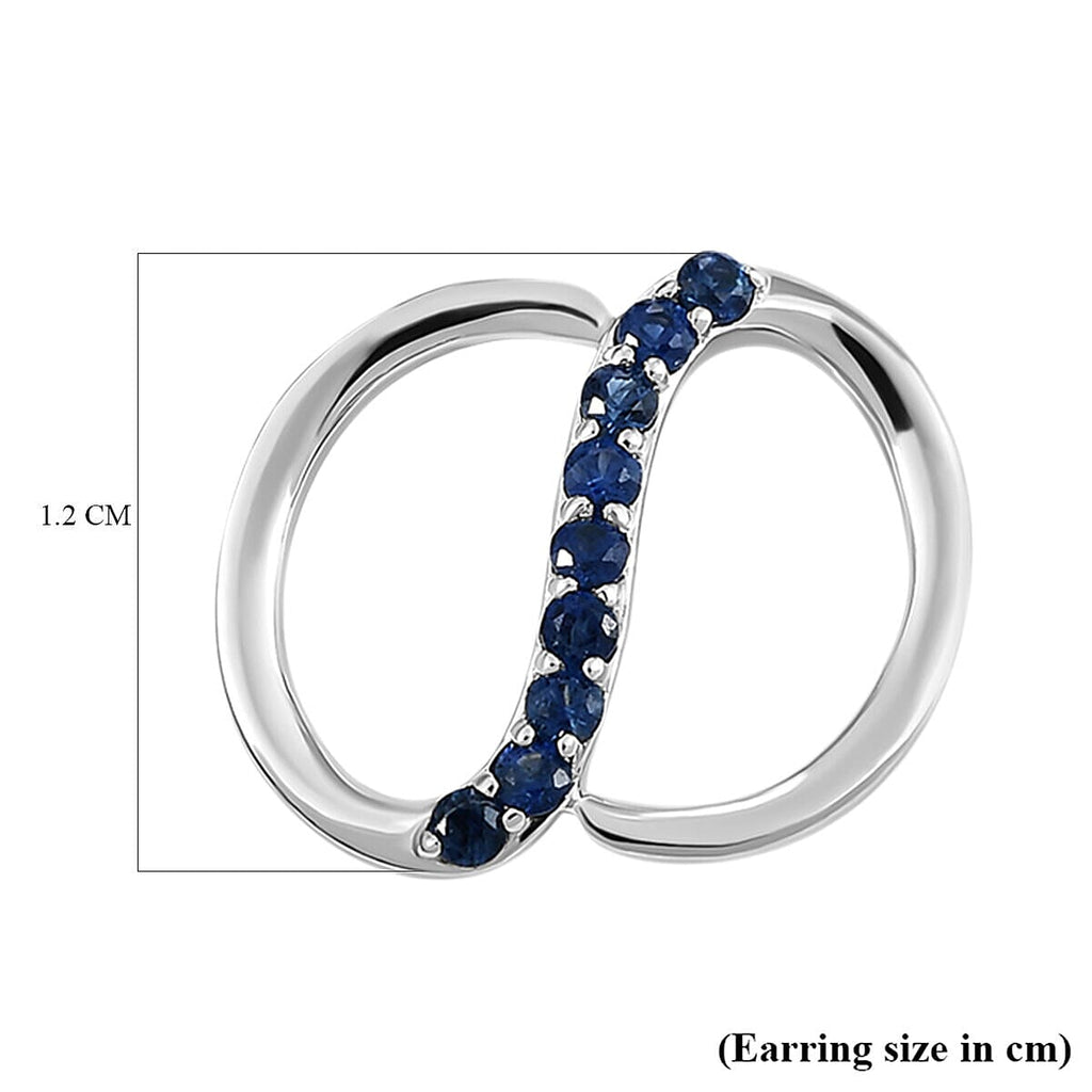 RHAPSODY 950 Platinum AAAA Blue Ceylon Sapphire Earrings. Platinum Wt 4.00 Gms