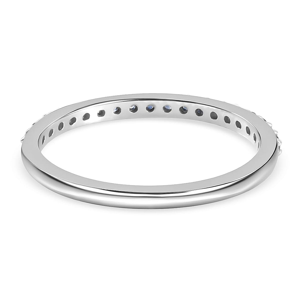 RHAPSODY 950 Platinum AAAA Ceylon Sapphire Half Eternity Ring