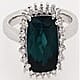 RHAPSODY 950 Platinum AAAA Indicolite and Diamond (VS-EF) Halo Ring 3.31 Ct, Platinum Wt. 6.29 Gms 3750537 0