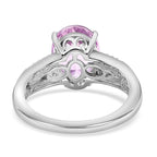 RHAPSODY 950 Platinum AAAA Kunzite and Diamond (VS-E-F) Ring 3.52 Ct, Platinum Wt. 6.45 Gms
