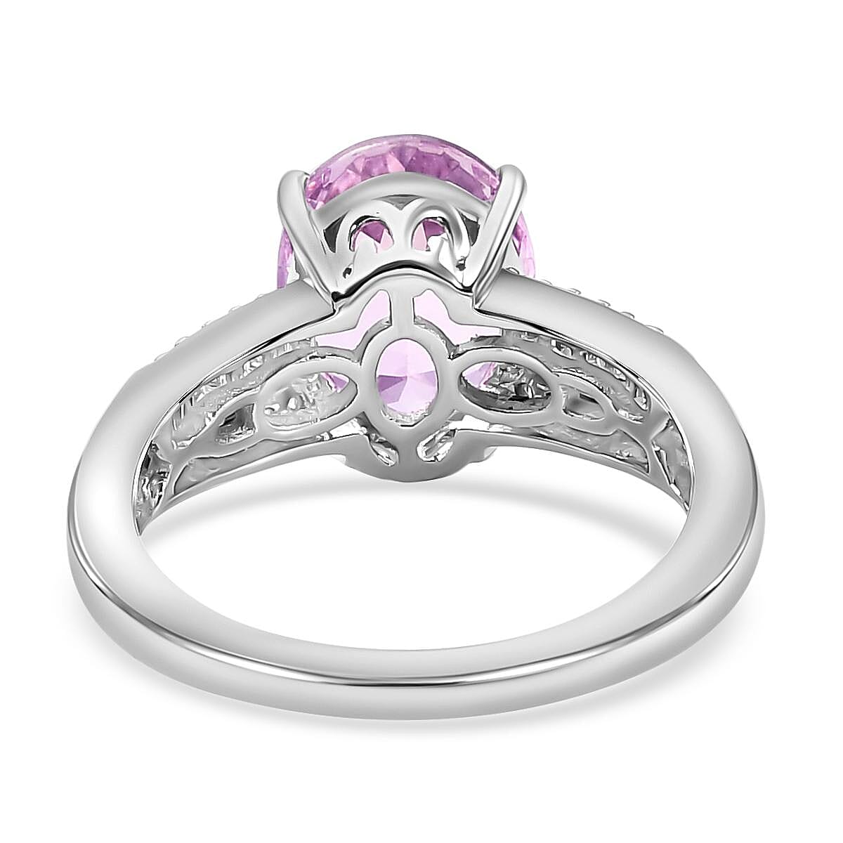RHAPSODY 950 Platinum AAAA Kunzite and Diamond (VS/E-F) Ring 3.52 Ct 7126713 10