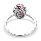 RHAPSODY 950 Platinum AAAA Natural Mozambique Ruby and Diamond (VS-E-F) Halo Ring 1.75 Ct Plt Wt 4.74 Gms