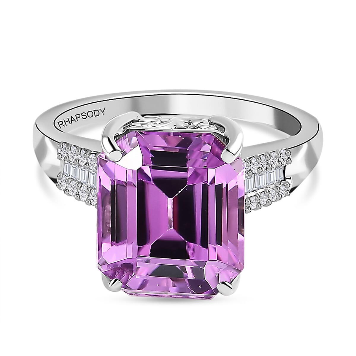 RHAPSODY 950 Platinum AAAA Patroke Kunzite and Diamond (VS - E-F) Ring 9.19 Ct, Platinum Wt. 5.71 Gms 7517934 2