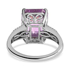RHAPSODY 950 Platinum AAAA Patroke Kunzite and Diamond (VS - E-F) Ring 9.19 Ct, Platinum Wt. 5.71 Gms