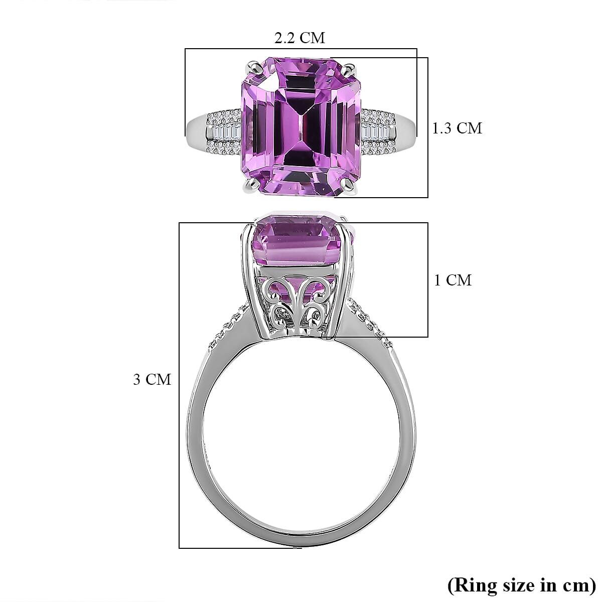 RHAPSODY 950 Platinum AAAA Patroke Kunzite and Diamond (VS - E-F) Ring 9.19 Ct, Platinum Wt. 5.71 Gms 7517934 12