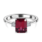 RHAPSODY 950 Platinum AAAA Rubellite & Diamond (V-S - E-F) Ring 2.21 Ct.