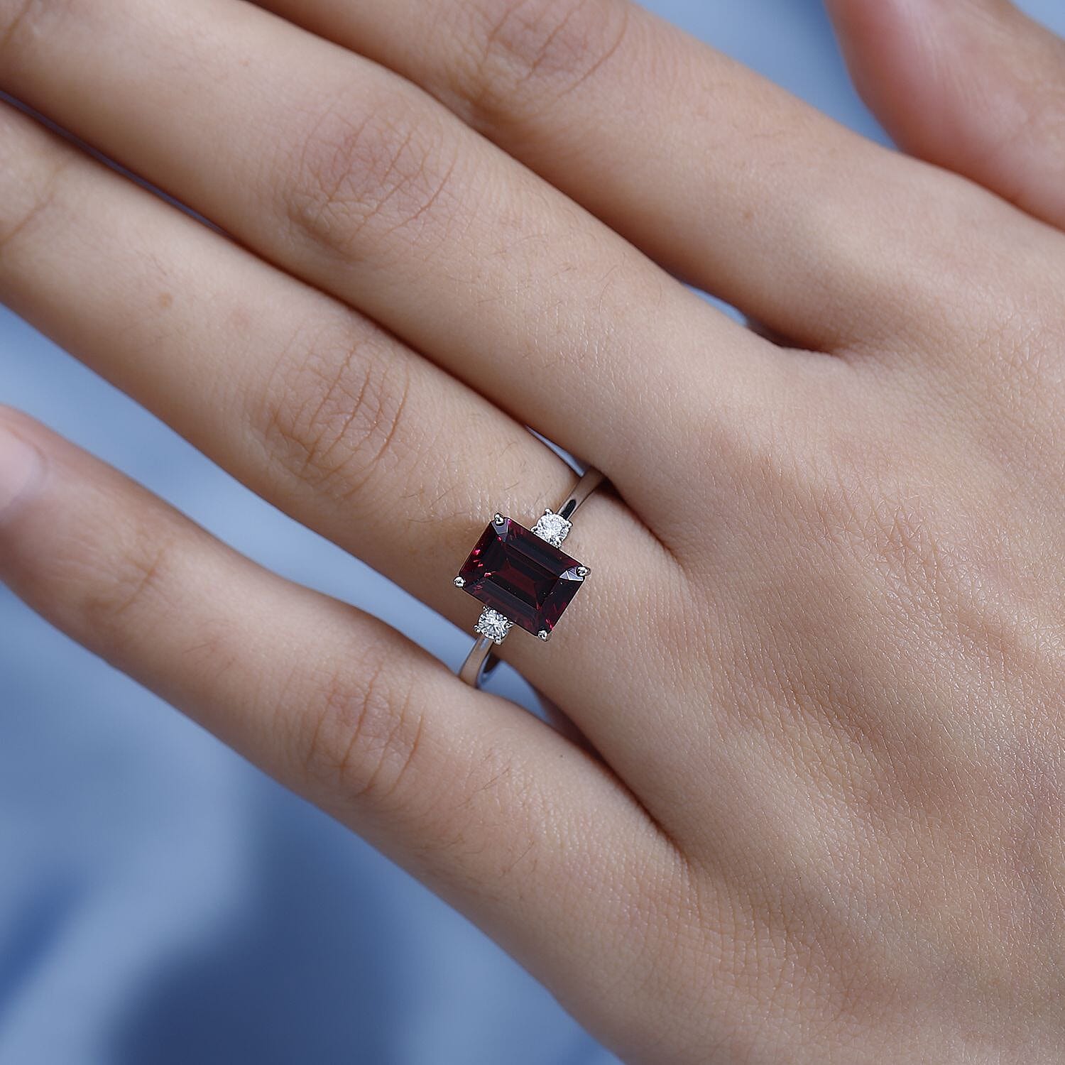 RHAPSODY 950 Platinum AAAA Rubellite and Diamond (V-S - E-F) Ring 2.21 Ct. 7700414 2