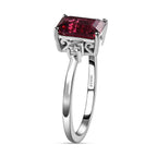 RHAPSODY 950 Platinum AAAA Rubellite & Diamond (V-S - E-F) Ring 2.21 Ct.