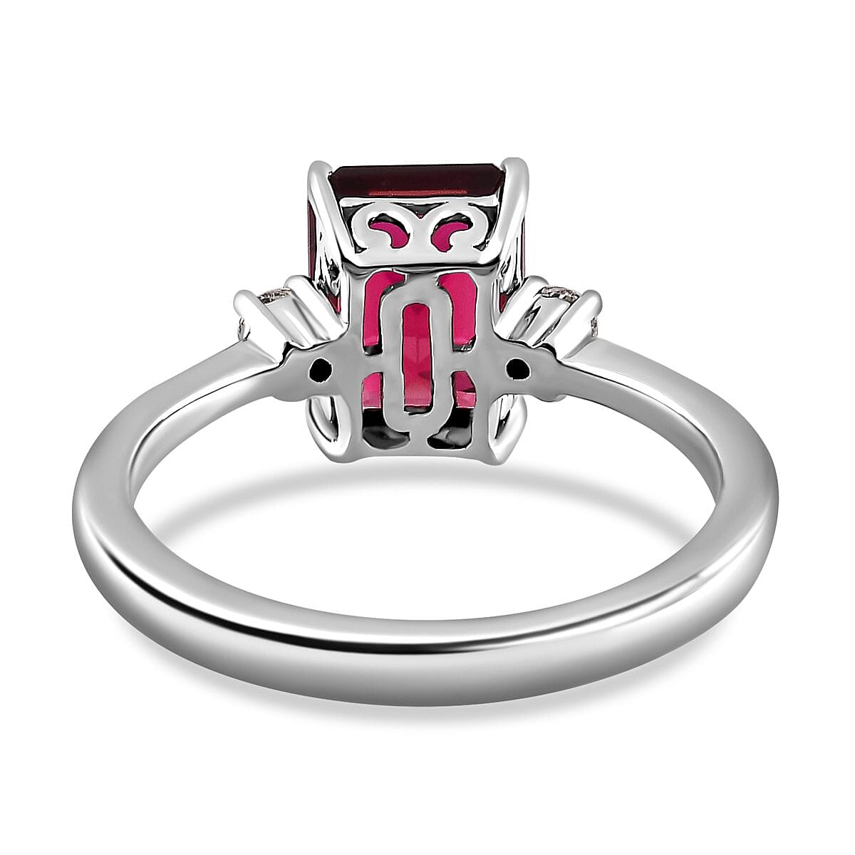 RHAPSODY 950 Platinum AAAA Rubellite and Diamond (V-S - E-F) Ring 2.21 Ct. 7700414 4
