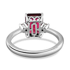 RHAPSODY 950 Platinum AAAA Rubellite & Diamond (V-S - E-F) Ring 2.21 Ct.