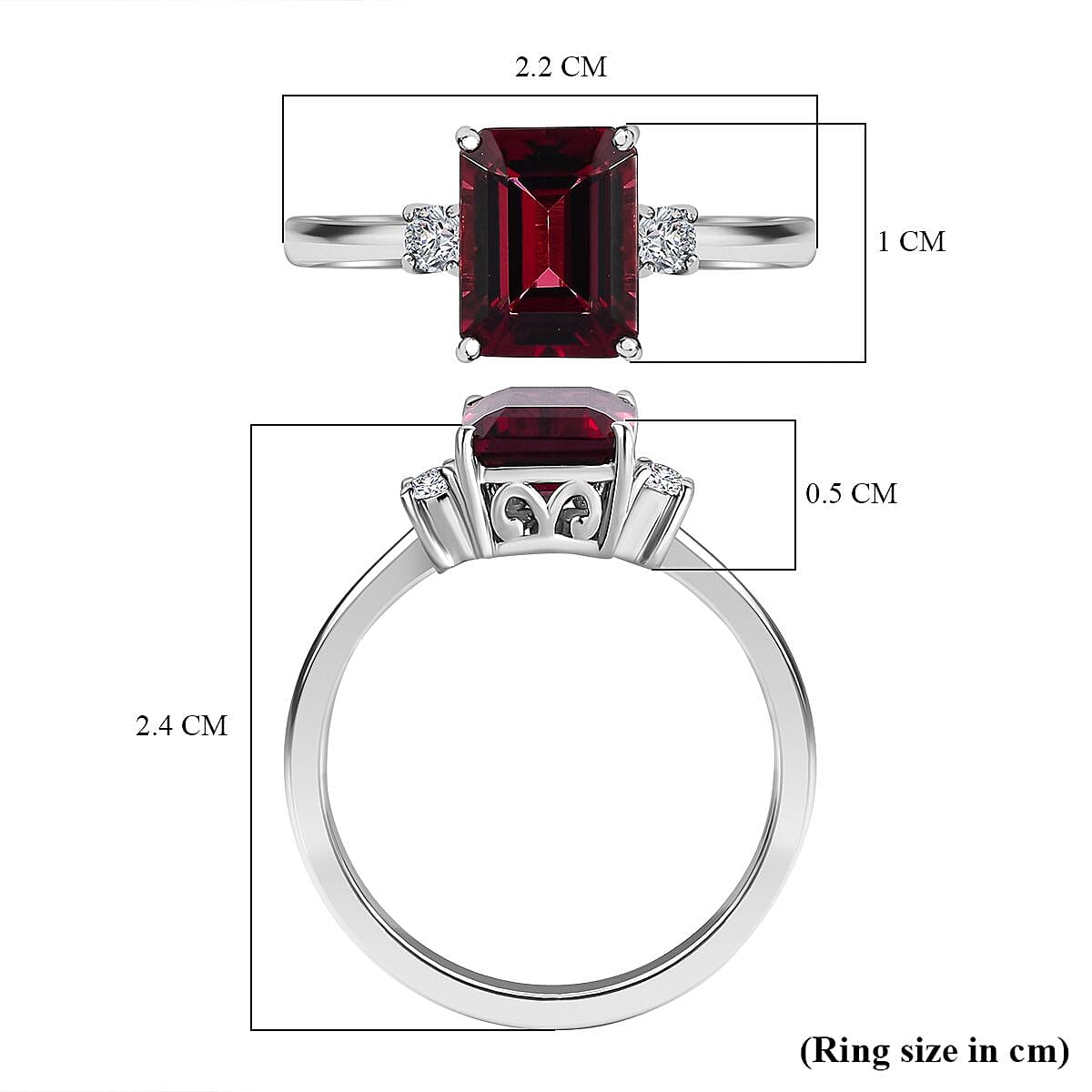 RHAPSODY 950 Platinum AAAA Rubellite and Diamond (V-S - E-F) Ring 2.21 Ct. 7700414 5