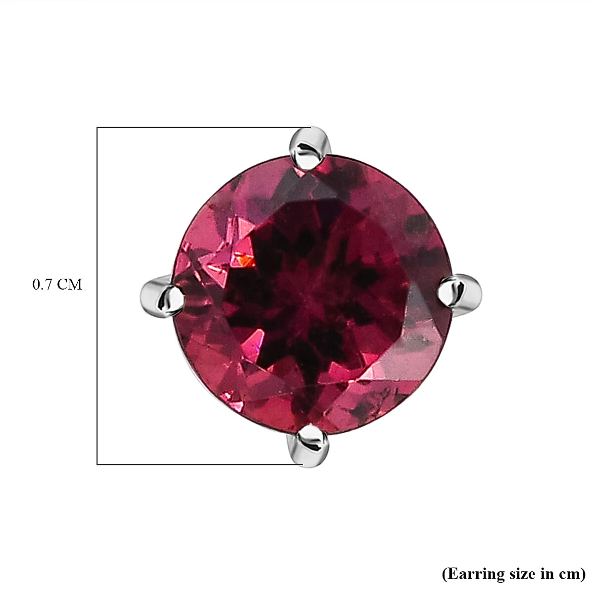 RHAPSODY 950 Platinum AAAA Rubellite Solitaire Stud Earrings 1.67 Ct 8732018 5