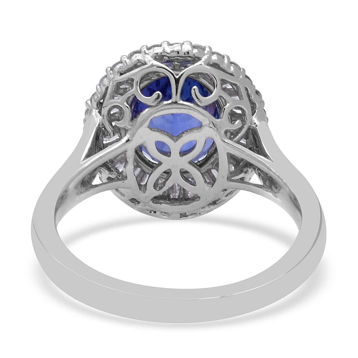 RHAPSODY 950 Platinum AAAA Tanzanite (2.5 Cts) and Diamond(VS-EF 0.75 Cts) Ring 3.25 Ct, Platinum wt. 6.39 Gms 3750448 9