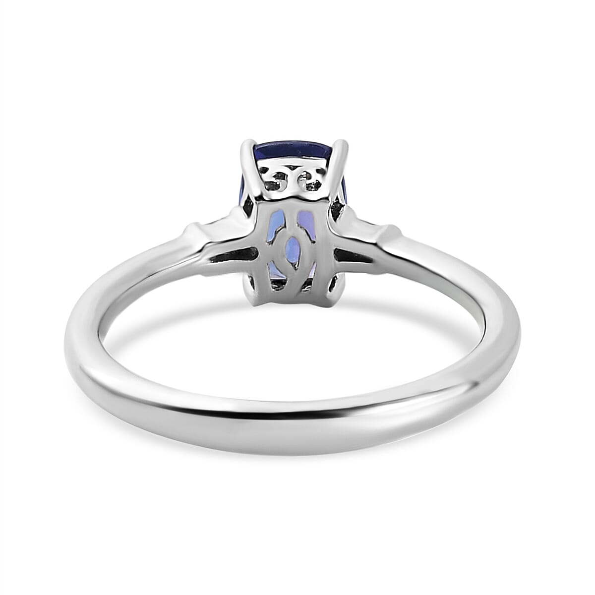 RHAPSODY 950 Platinum AAAA Tanzanite Classic Solitaire Ring with VS EF Diamond 1.03 Carat 3656272 5