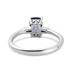 RHAPSODY 950 Platinum AAAA Tanzanite and Diamond (VS-E-F) Ring 1.03 Ct.