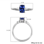 RHAPSODY 950 Platinum AAAA Tanzanite and Diamond (VS-E-F) Ring 1.03 Ct.