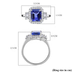 950 Platinum AAAA Tanzanite & Diamond (VS, E-F) Ring 5.59 Ct, Platinum Wt. 5.26 Gms