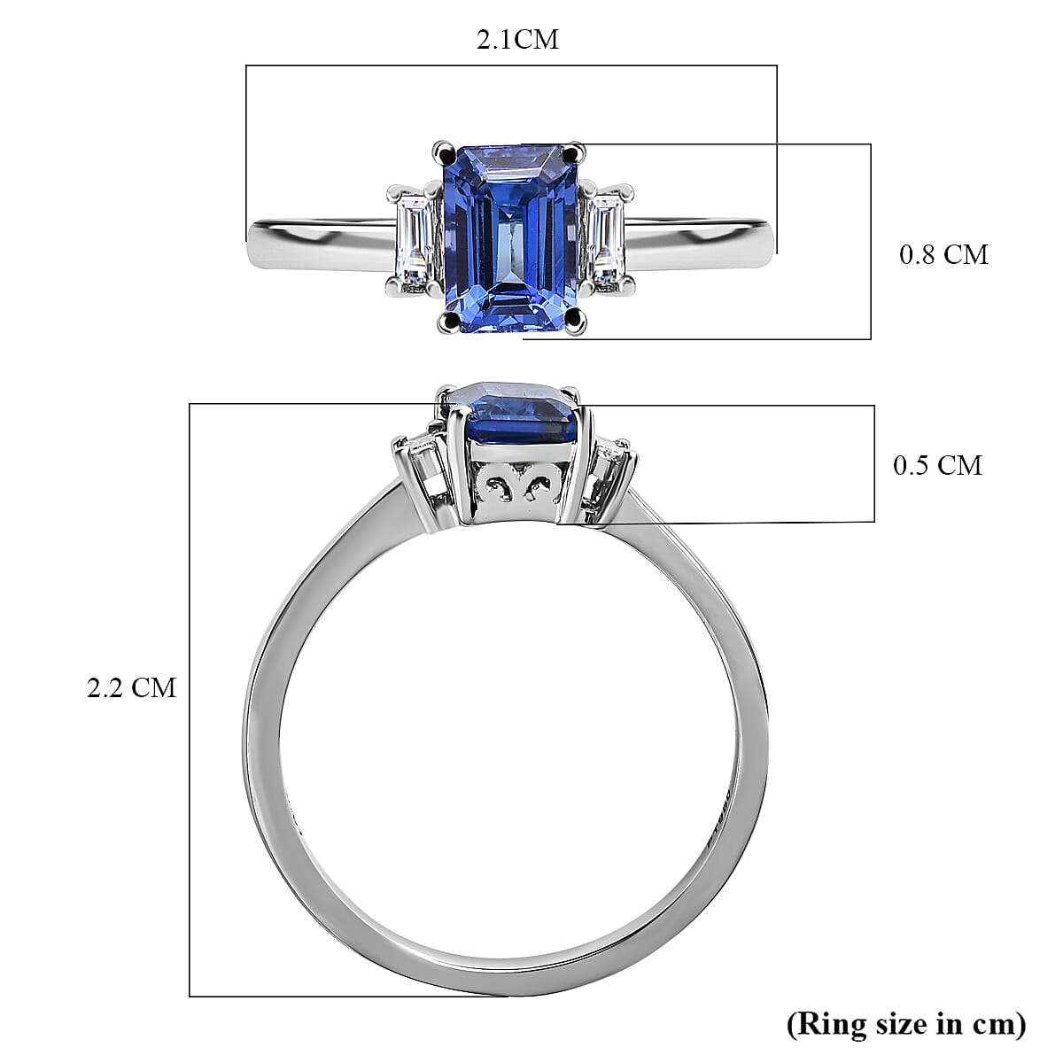 RHAPSODY 950 Platinum AAAA Tanzanite and Diamond (VS-E/F) Ring 1.22 Ct. 7547428 5