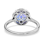 RHAPSODY 950 Platinum AAAA Tanzanite (Rnd 2.15ct.) and Diamond (VS-E-F) Ring 2.40 Ct, Platinum Wt. 5.23 Gms