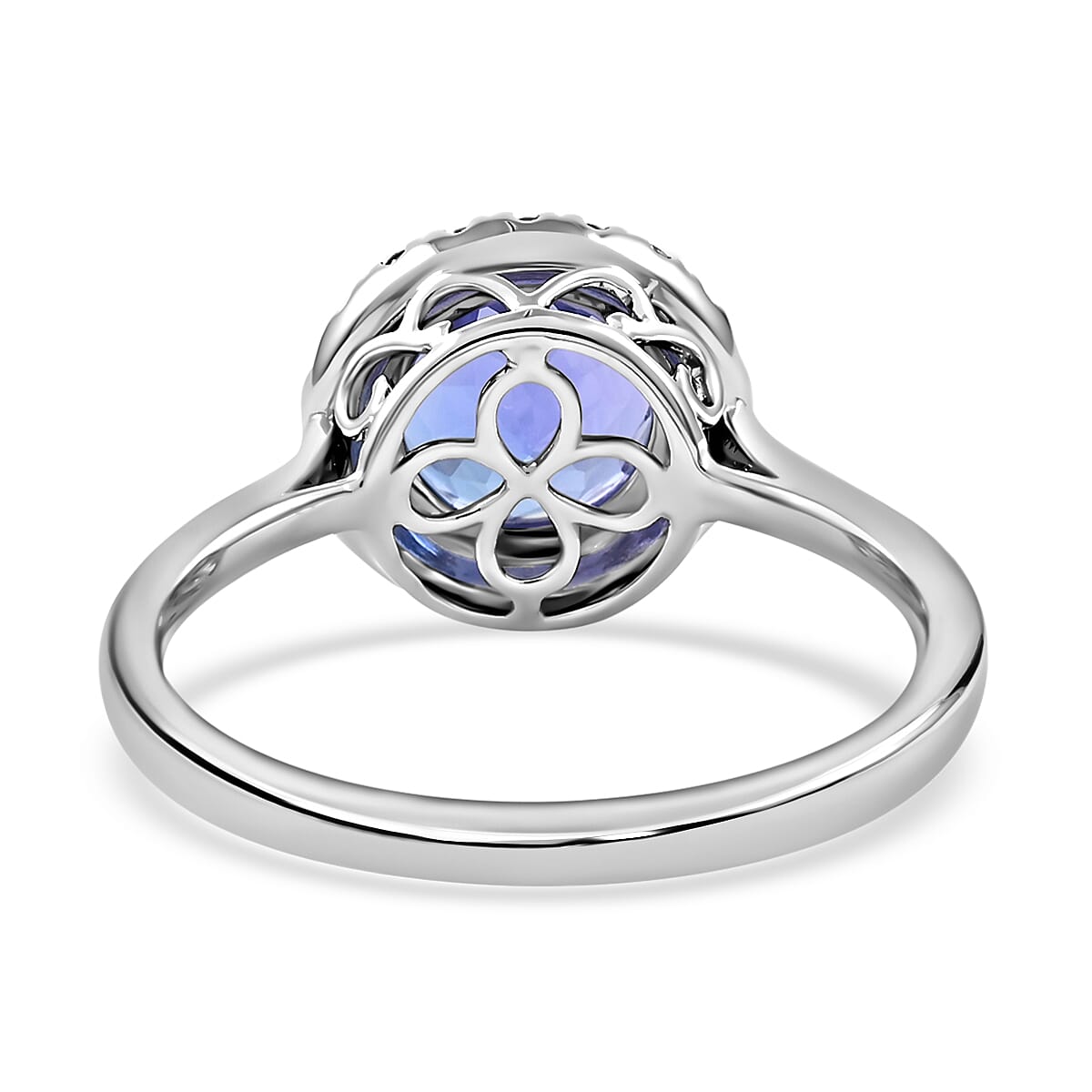 RHAPSODY 950 Platinum AAAA Tanzanite Halo Ring with VS/E-F Diamond 2.40 Carat 3882038 3