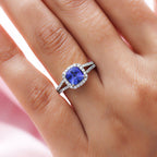 RHAPSODY 950 Platinum AAAA Tanzanite and Diamond (VS-E-F) Ring 2.04 Ct