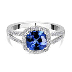 RHAPSODY 950 Platinum AAAA Tanzanite and Diamond (VS-E-F) Ring 2.04 Ct