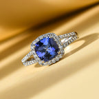 RHAPSODY 950 Platinum AAAA Tanzanite and Diamond (VS-E-F) Ring 2.04 Ct