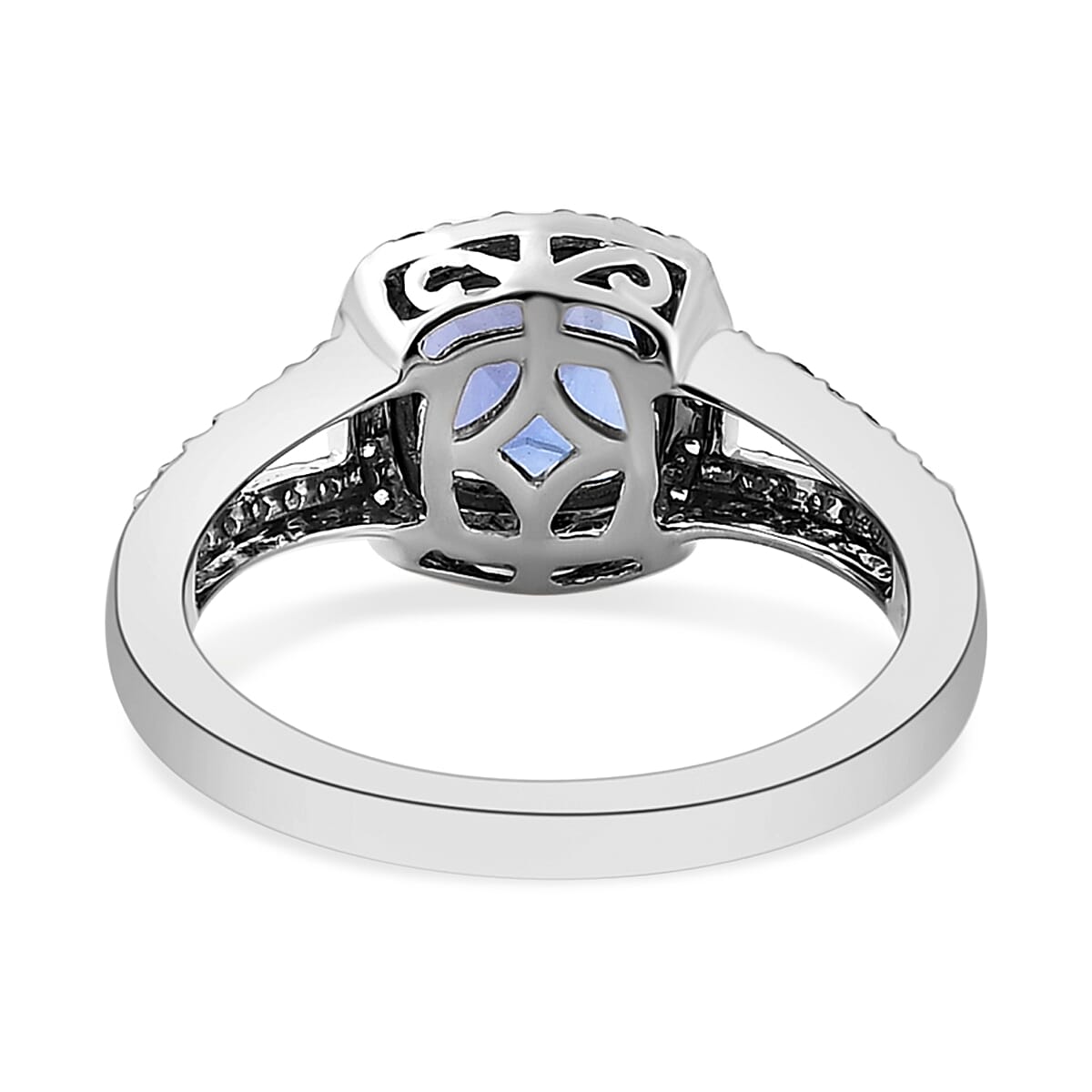 RHAPSODY 950 Platinum AAAA Tanzanite Halo Ring with VS EF Diamond 2.04 Ct 7321771 10