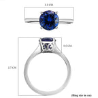 RHAPSODY 950 Platinum AAAA Tanzanite Solitaire Ring 2.00 Ct.
