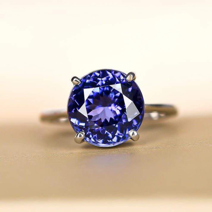 RHAPSODY 950 Platinum AAAA Tanzanite Solitaire Ring 5.00 Ct. Platinum 8913937 2
