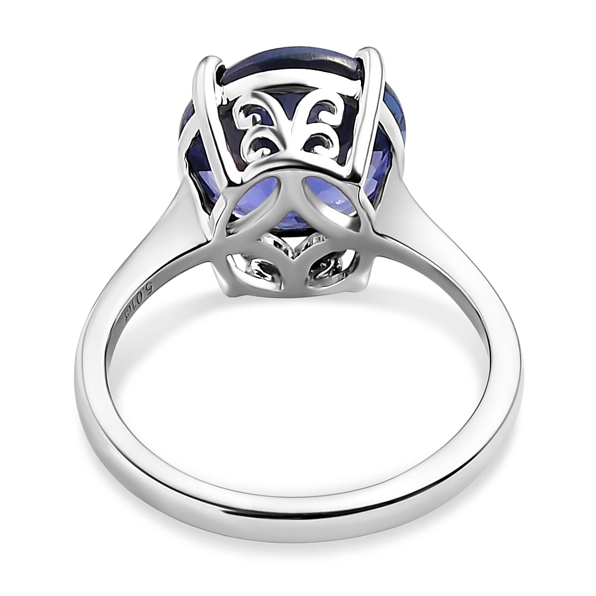 RHAPSODY 950 Platinum AAAA Tanzanite Solitaire Ring 5.00 Ct. Platinum 8913937 5
